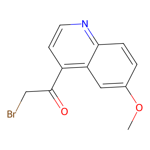 2-Bromo-1-(6-methoxyquinolin-4-yl)ethanone structure