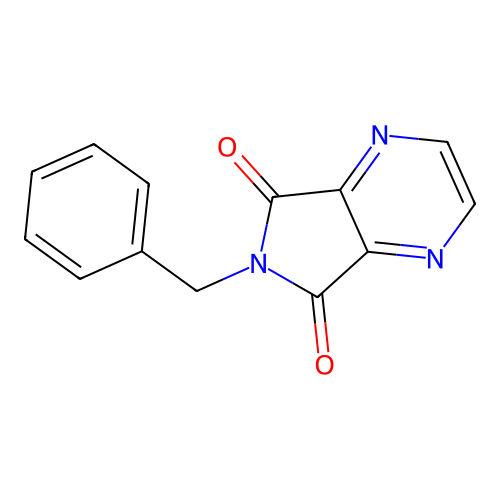 5H-pyrrolo[3,4-b]pyrazine-5,7(6H)-dione, 6-(phenylmethyl)- structure