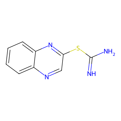 Quinoxalin-2-yl carbamimidothioate structure