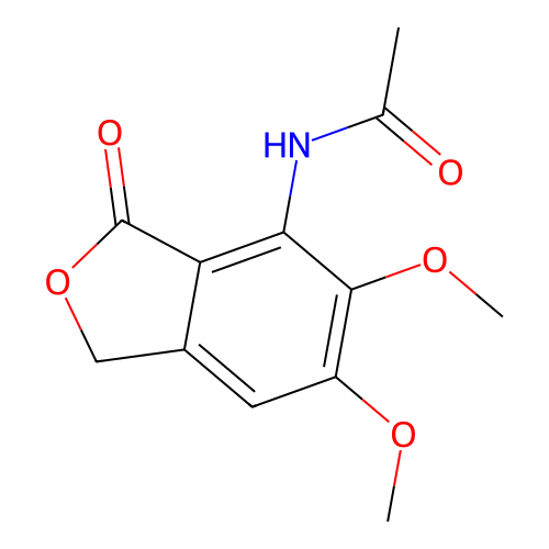 N-(5,6-dimethoxy-3-oxo-1H-2-benzofuran-4-yl)acetamide structure