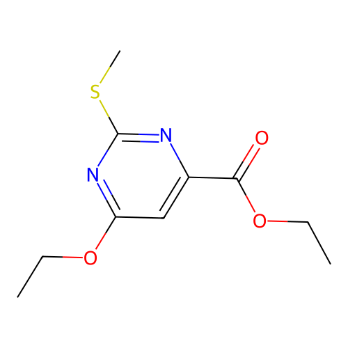 Ethyl 6-ethoxy-2-methylsulfanylpyrimidine-4-carboxylate structure