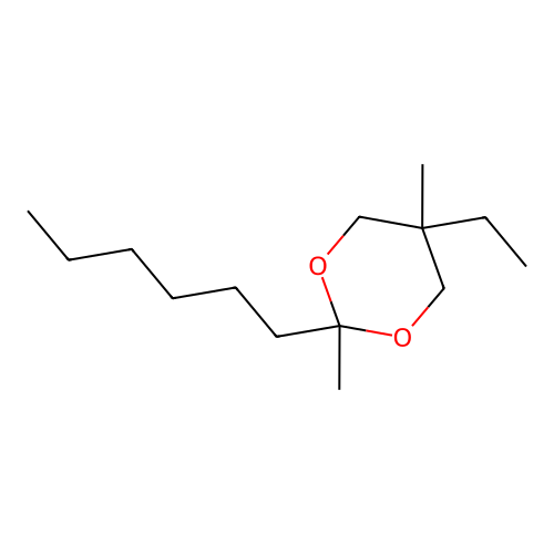 5-Ethyl-2-hexyl-2,5-dimethyl-1,3-dioxane structure