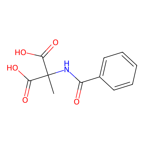 2-(苯甲酰氨基)-2-甲基丙二酸 structure
