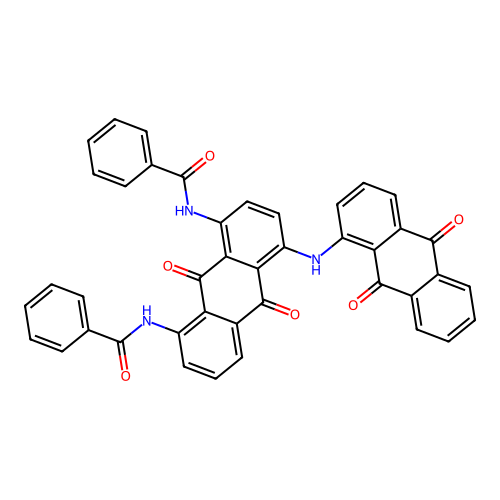 N-[8-benzamido-5-[(9,10-dioxo-1-anthryl)amino]-9,10-dioxo-1-anthryl]benzamide structure