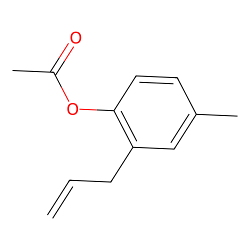 (4-Methyl-2-prop-2-enylphenyl) acetate structure
