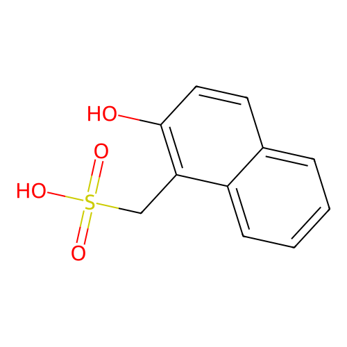 (2-Hydroxynaphthalen-1-yl)methanesulfonic acid structure