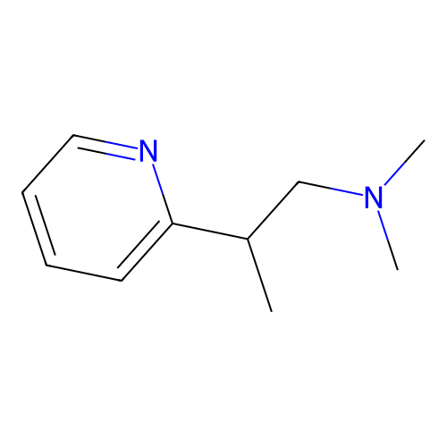 N,N-dimethyl-2-pyridin-2-ylpropan-1-amine structure