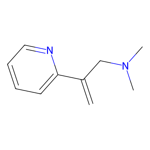 N,N-dimethyl-2-(2-pyridyl)prop-2-en-1-amine structure