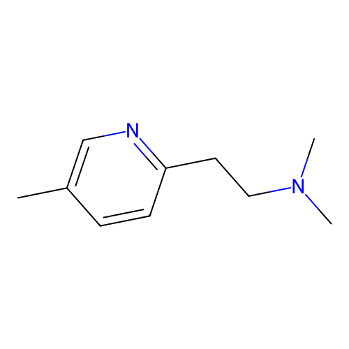 N,N-二甲基-2-(5-甲基-2-吡啶基)乙胺 structure