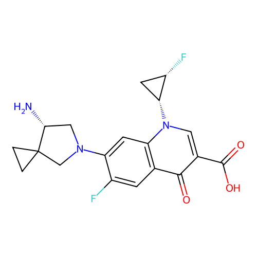 Sitafloxacin Dechloro Impurity structure