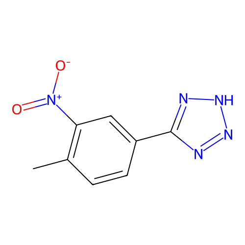 5-(4-methyl-3-nitrophenyl)-1H-tetrazole structure
