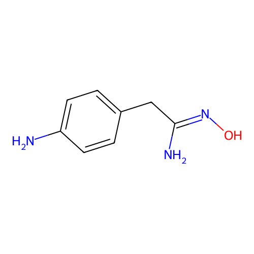2-(4-aminophenyl)-N'-hydroxyethanimidamide structure