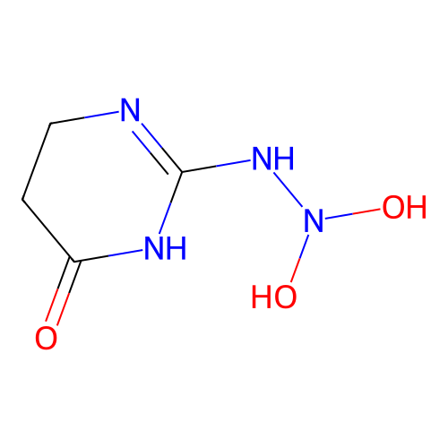 2-(2,2-Dihydroxyhydrazino)-5,6-dihydropyrimidin-4(1H)-one structure
