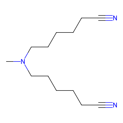 Hexanenitrile, 6,6a(2)-(methylimino)bis- structure