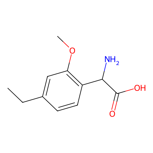 2-Amino-2-(4-ethyl-2-methoxyphenyl)acetic acid structure