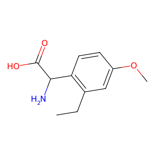 2-Amino-2-(2-ethyl-4-methoxyphenyl)acetic acid structure