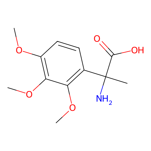 2-Amino-2-(2,3,4-trimethoxyphenyl)propanoic acid structure
