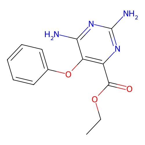 Ethyl 2,6-diamino-5-phenoxypyrimidine-4-carboxylate structure