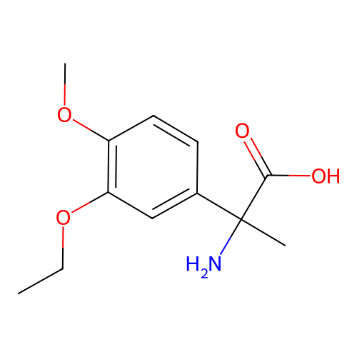2-Amino-2-(3-ethoxy-4-methoxyphenyl)propanoic acid structure