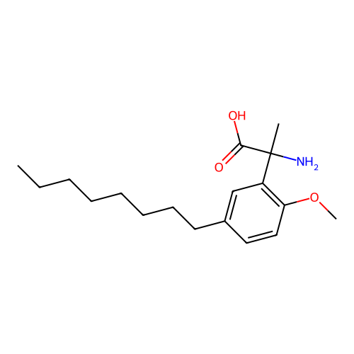 2-Amino-2-(2-methoxy-5-octylphenyl)propanoic acid structure
