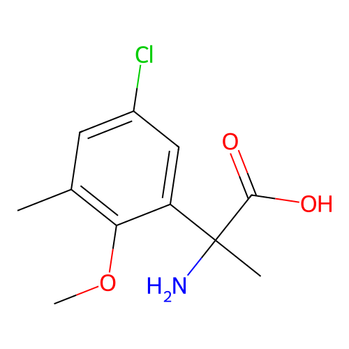 2-Amino-2-(5-chloro-2-methoxy-3-methylphenyl)propanoic acid structure