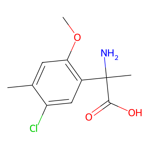 2-Amino-2-(5-chloro-2-methoxy-4-methylphenyl)propanoic acid structure
