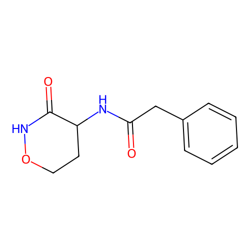 N-(3-oxooxazinan-4-yl)-2-phenylacetamide structure