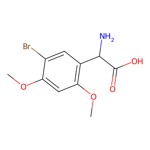 Amino(5-bromo-2,4-dimethoxyphenyl)acetic acid structure