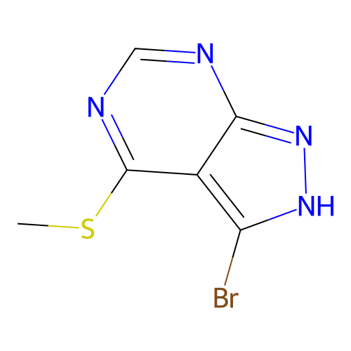 3-bromo-4-methylsulfanyl-2H-pyrazolo[3,4-d]pyrimidine structure