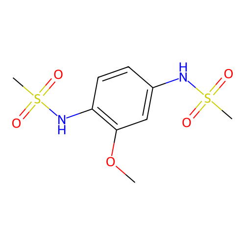 N,N'-(2-methoxybenzene-1,4-diyl)dimethanesulfonamide structure