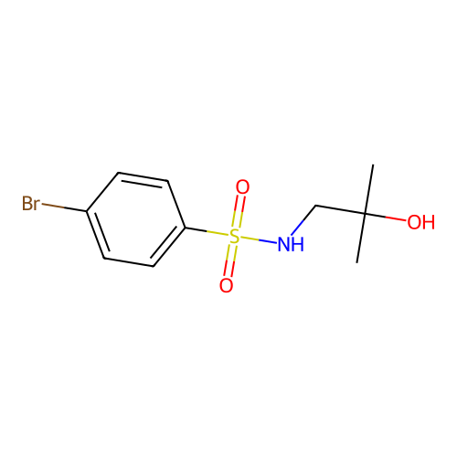 4-bromo-N-(2-hydroxy-2-methylpropyl)benzenesulfonamide structure