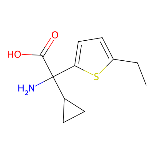 2-Amino-2-cyclopropyl-2-(5-ethylthiophen-2-yl)acetic acid structure