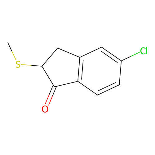 5-Chloro-2-methylsulfanylindan-1-one structure
