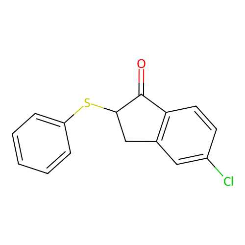 5-Chloro-2-phenylsulfanylindan-1-one structure
