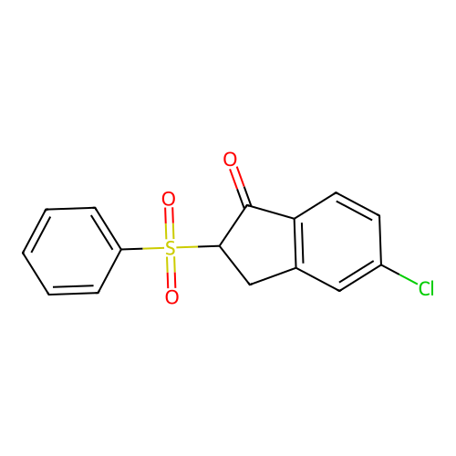 2-(Benzenesulfonyl)-5-chloro-2,3-dihydroinden-1-one structure