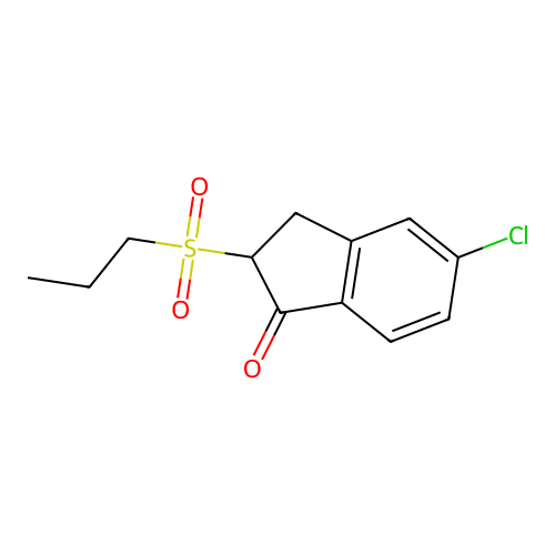 5-Chloro-2-propylsulfonyl-2,3-dihydroinden-1-one structure