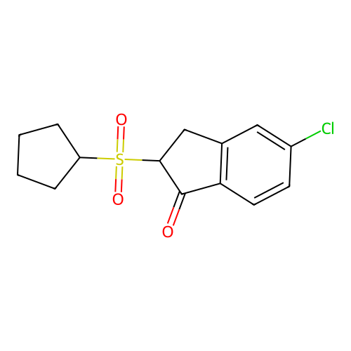 5-Chloro-2-cyclopentylsulfonyl-2,3-dihydroinden-1-one structure