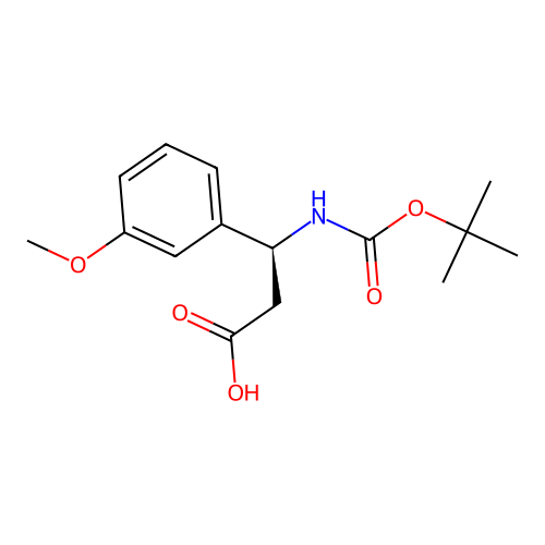 (S)-3-((tert-Butoxycarbonyl)amino)-3-(3-methoxyphenyl)propanoic acid structure
