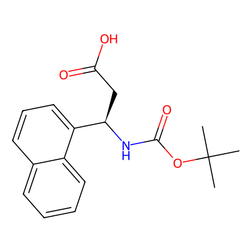 Boc-(R)-3-Amino-3-(1-naphthyl)-propionic acid structure