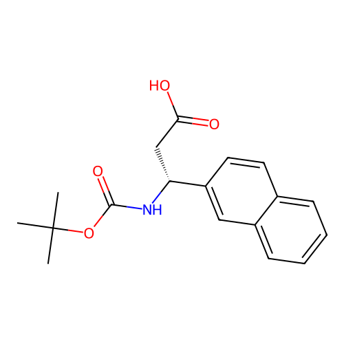 (R)-3-((tert-Butoxycarbonyl)amino)-3-(naphthalen-2-yl)propanoic acid structure