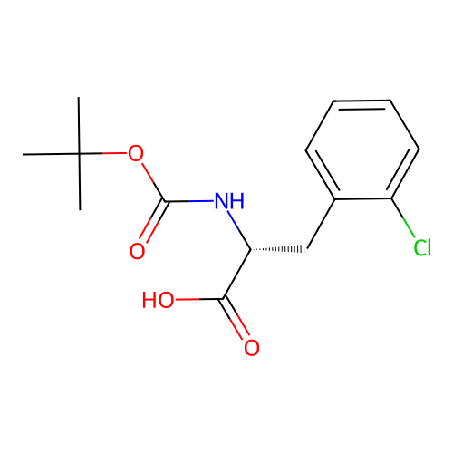 Boc-2-chloro-D-phenylalanine structure