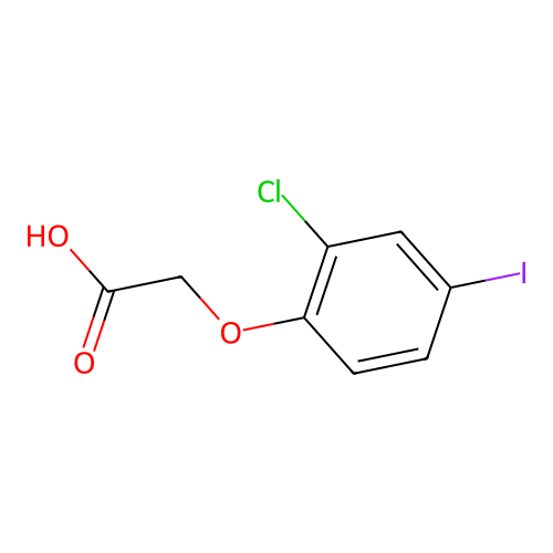 2-(2-氯-4-碘苯氧基)乙酸 structure