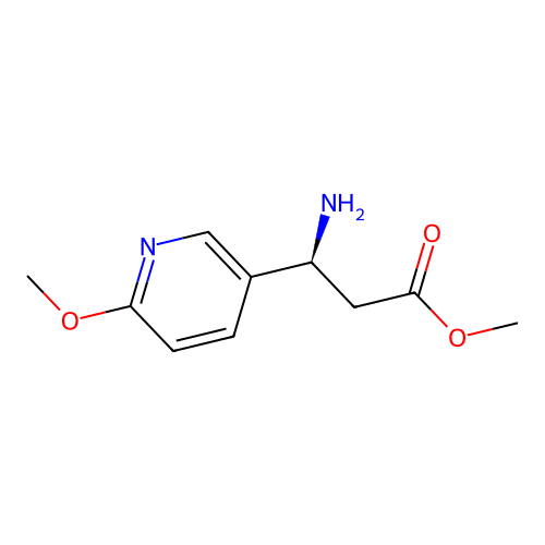 Methyl (3S)-3-amino-3-(6-methoxy(3-pyridyl))propanoate structure