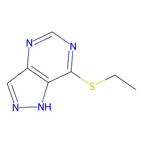 7-ethylsulfanyl-1H-pyrazolo[4,5-d]pyrimidine structure