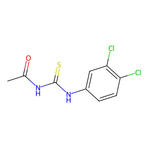 N-[(3,4-dichlorophenyl)carbamothioyl]acetamide structure