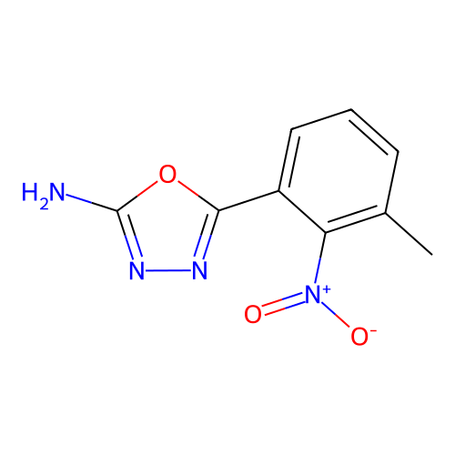 5-(3-甲基-2-硝基苯基)-1,3,4-噁二唑-2-胺 structure