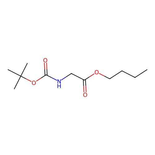 Butyl 2-[(2-methylpropan-2-yl)oxycarbonylamino]acetate structure