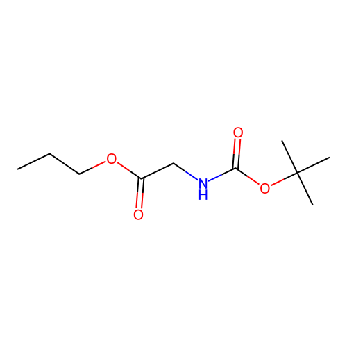 Propyl 2-[(2-methylpropan-2-yl)oxycarbonylamino]acetate structure