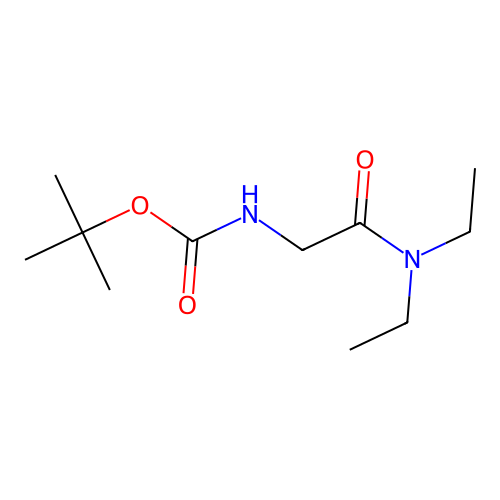 Boc-氨基乙酸二乙基酰胺 structure