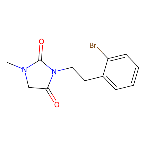 3-[2-(2-Bromophenyl)ethyl]-1-methylimidazolidine-2,4-dione structure